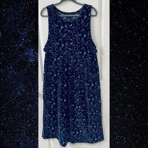 J. G. Hook vintage 90s dress jumper sleeveless, deep blue with pockets